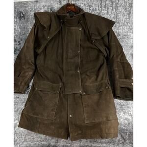 The Australian Outback Collection Oilskin Long Low Rider Duster Coat Size L